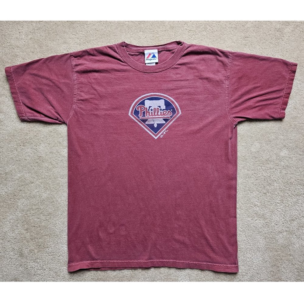 Philadelphia Phillies Short Sleeve T-Shirt Maroon Men's Medium